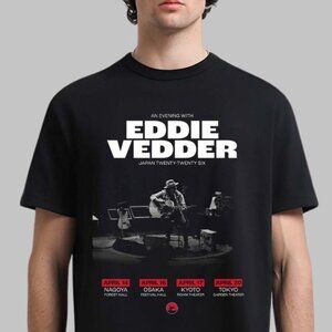 Eddie Vedder Japan 2026 Gildan Tee An Evening With Solo Tour Shirt